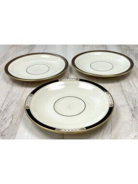 Mixed Lot 3 LENOX Presidential Collection 5.75" Saucers Monroe (2) & Hancock (1)